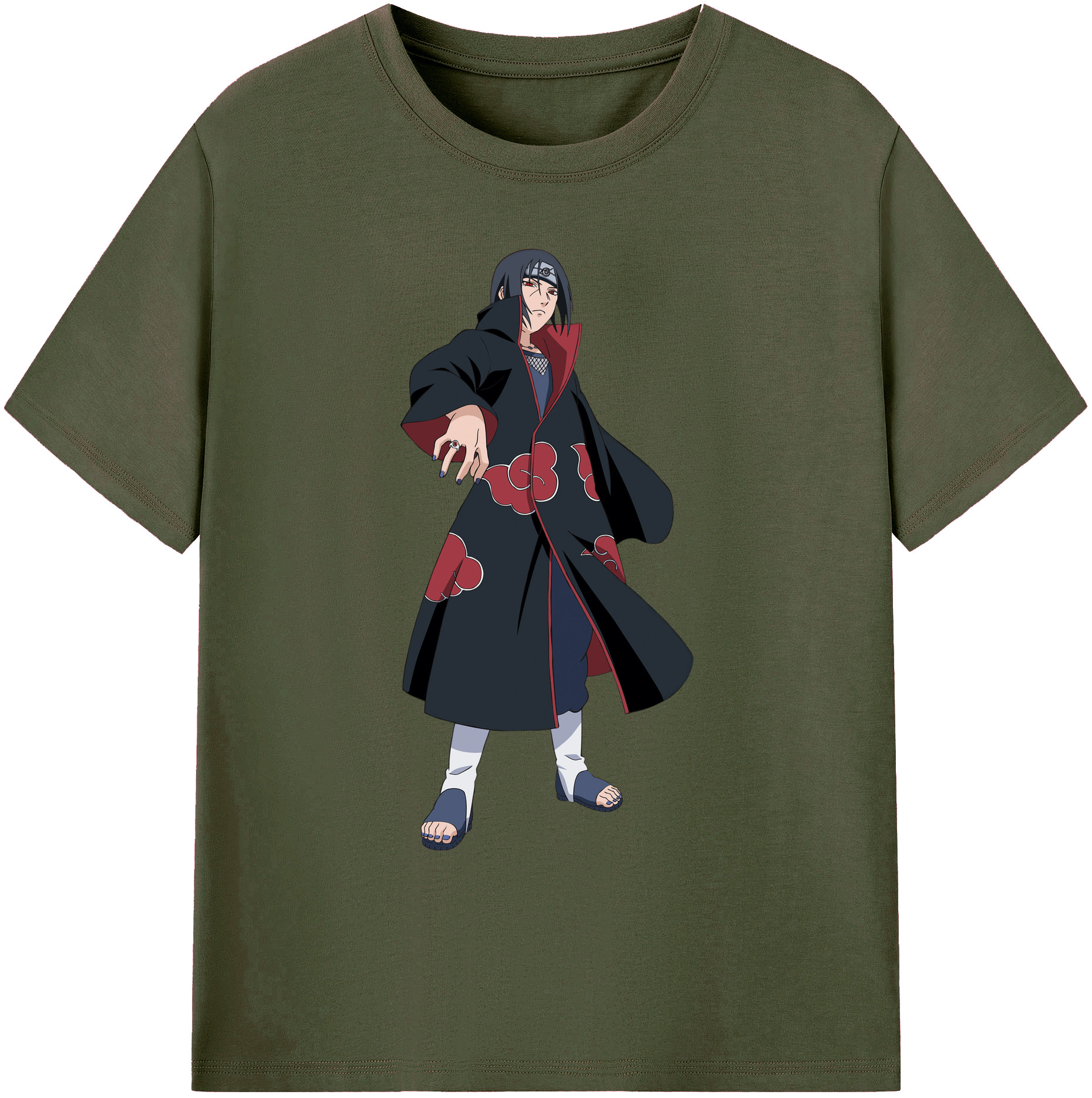 （画像用） NARUTO -ナルト- うちは イタチ Uchiha Itachi 綿100％ メンズ半袖Tシャツ｜肌触りやわらか＆通気性